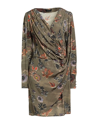MAISON SCOTCH Short dress Military green 100% Viscose
