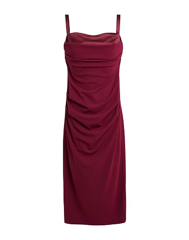 IMPERIAL Midi dress Burgundy 95% Polyester, 5% Elastane