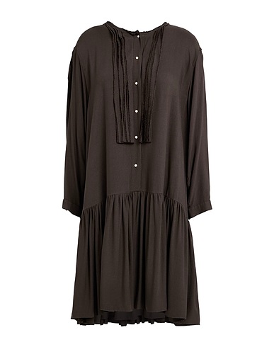 ALYSI Shirt dress Dark green 100% Viscose