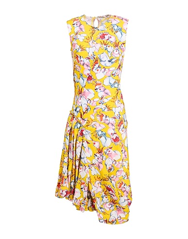 ERMANNO SCERVINO Midi dress Yellow 60% Viscose, 40% Linen