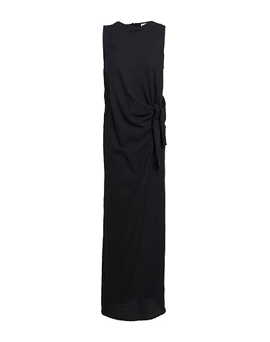 ALYSI Long dress CHOCOLAT Black 100% Virgin Wool
