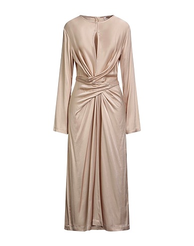 OTTOD'AME Midi dress Sand 100% Viscose
