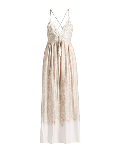ERMANNO FIRENZE Long dress Beige 100% Viscose