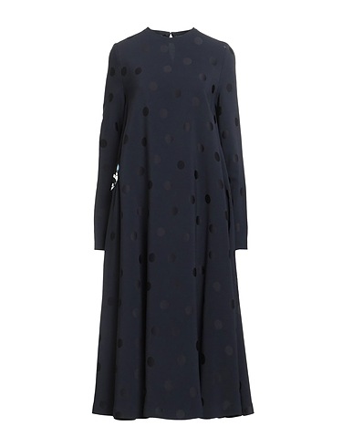 RAF SIMONS Midi dress Midnight blue 75% Acetate, 25% Viscose