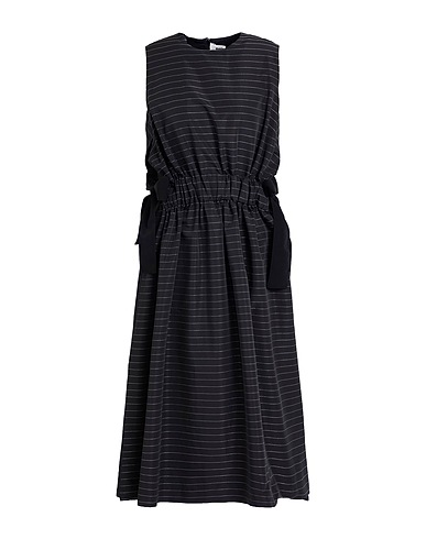 NOIR KEI NINOMIYA Midi dress Black 77% Polyester, 19% Silk, 2% Rayon, 2% Nylon
