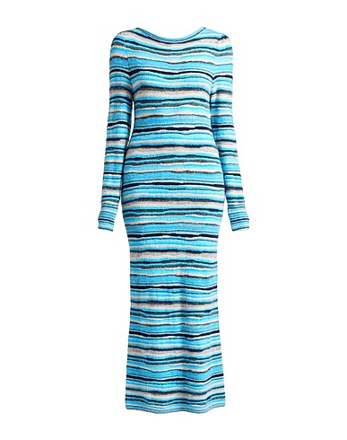 ACTITUDE by TWINSET Long dress Azure 48% Acrylic, 26% Polyamide, 15% Wool, 8% Alpaca wool, 3% Elastane
