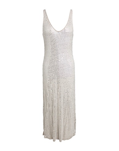 CHRISTOPHER ESBER Midi dress Light grey 75% Recycled viscose, 25% Nylon, Glass