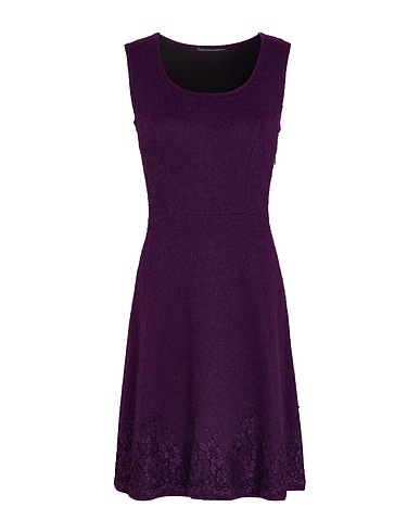 ERMANNO SCERVINO Knit dress Dark purple 67% Mohair wool, 30% Polyamide, 3% Wool, Viscose, Cotton