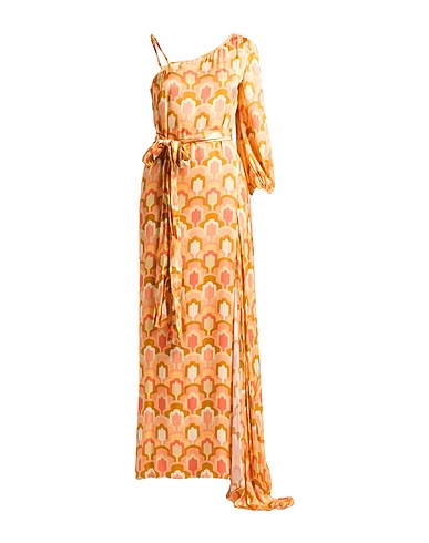 SEVENTY VENEZIA Long dress Salmon pink 100% Viscose
