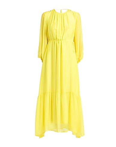 SEVENTY VENEZIA Robe longue Jaune 75% Viscose, 25% Soie