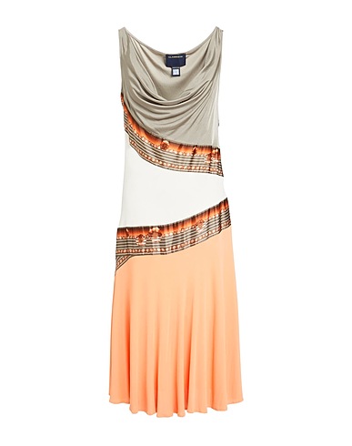 CAVALLI CLASS Midi dress Military green 100% Viscose