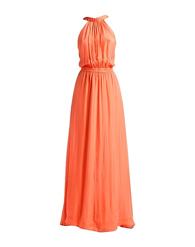 SEVENTY VENEZIA Vestito lungo Arancione 75% Viscosa, 25% Seta