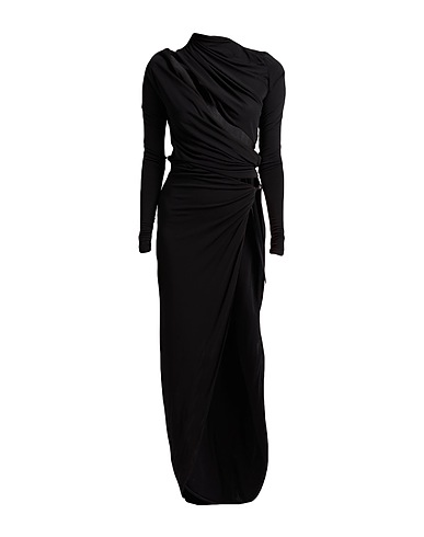 CHRISTOPHER ESBER Long dress Black 100% Viscose, Leather
