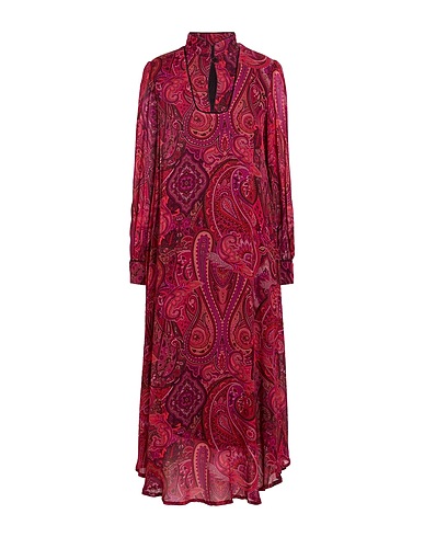 SHIRTAPORTER Midi dress Burgundy 100% Viscose