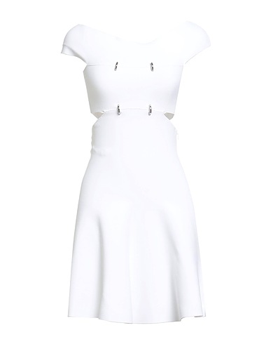 McQ Alexander McQueen Short dress White 79% Viscose, 15% Polyester, 5% Polyamide, 1% Elastane