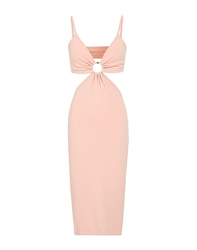 ELISABETTA FRANCHI Midi dress Blush 79% Viscose, 11% Polyester, 9% Polyamide, 1% Elastane