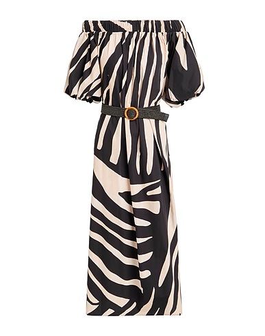 IMPERIAL Midi dress Black 100% Cotton