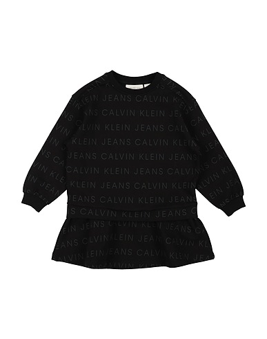 CALVIN KLEIN JEANS Dress Black 80% Cotton, 16% Recycled polyester, 4% Elastane