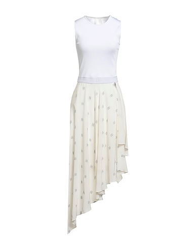 GIVENCHY Midi dress White 99% Silk, 1% Polyester, Viscose, Polyamide