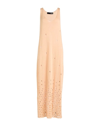 MESSAGERIE Langes Kleid Pfirsich 35% Viskose, 35% Leinen, 30% Baumwolle