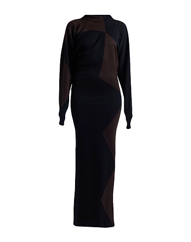 PHILOSOPHY di LORENZO SERAFINI Long dress Chocolate brown 50% Acrylic, 50% Virgin Wool