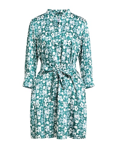 MARELLA SPORT Shirt dress Emerald green 100% Polyester