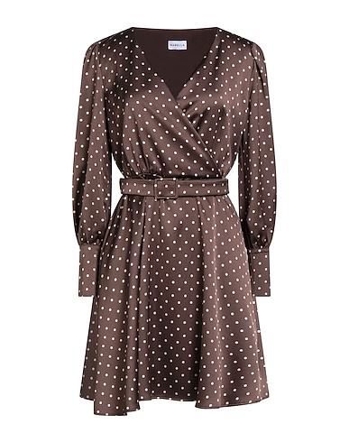 MARELLA Short dress Chocolate brown 100% Polyester