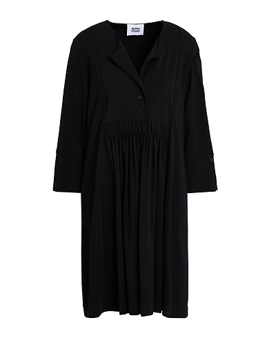ALPHA STUDIO Short dress Black 95% Cotton, 5% Elastane