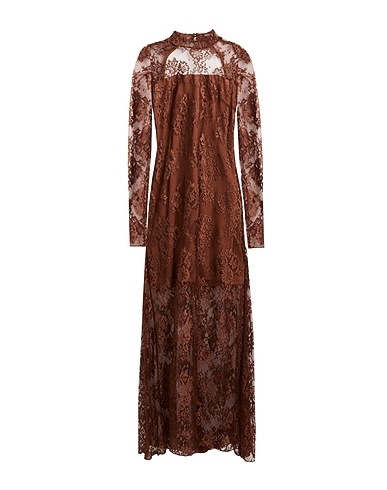 VICOLO Elegant dress Chocolate brown 100% Polyester