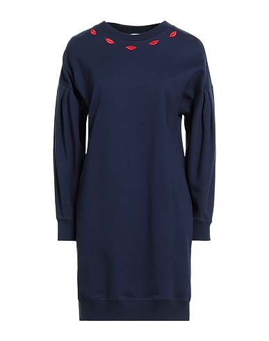 VIVETTA Short dress Midnight blue 94% Cotton, 6% Elastane