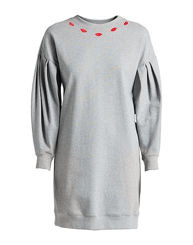 VIVETTA Short dress Grey 94% Cotton, 6% Elastane