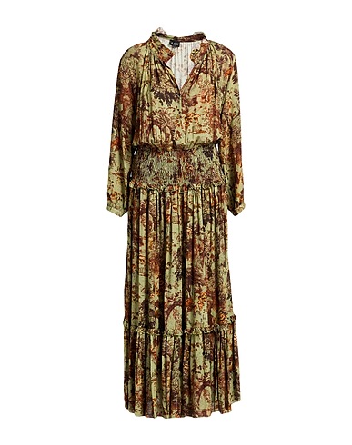 LAVI COUTURE Long dress Military green 85% Viscose, 15% Wool