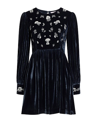 MUZUNGU SISTERS Short dress Navy Viscose, Silk