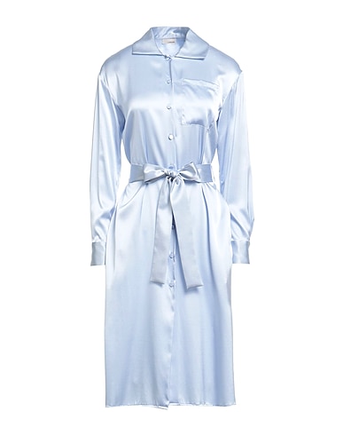LARDINI Midi dress Sky blue 94% Silk, 6% Elastane