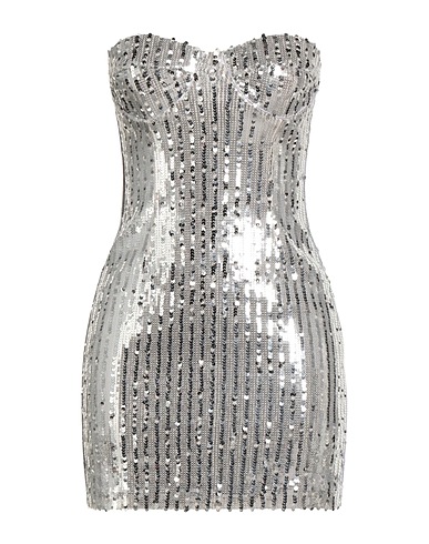 SUOLI Sequin dress Silver 97% Polyester, 3% Elastane