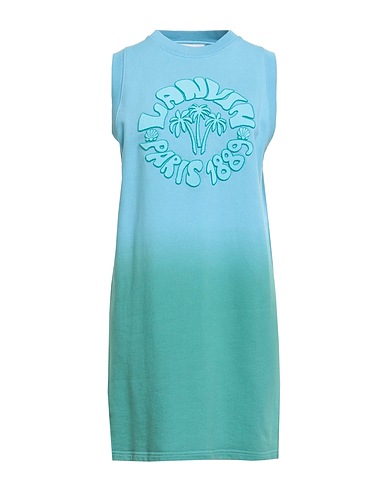 LANVIN Short dress Sky blue 100% Cotton