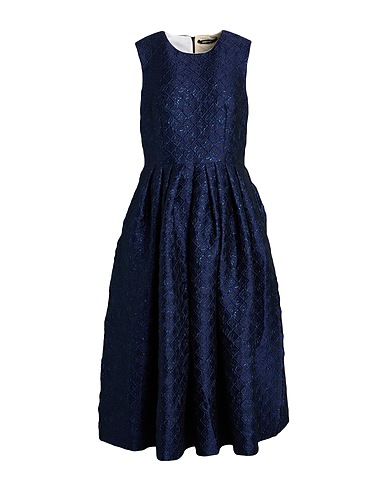 UNIQUE EDITION Midi dress Navy blue 60% Polyester, 40% Polyamide