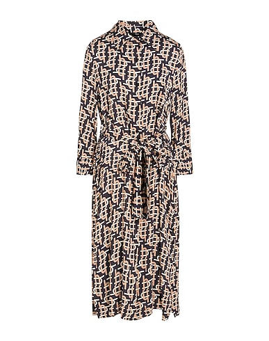 HANITA Midi dress Black 100% Viscose, Polyester
