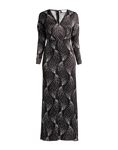 NENETTE Long dress Black 97% Viscose, 3% Elastane