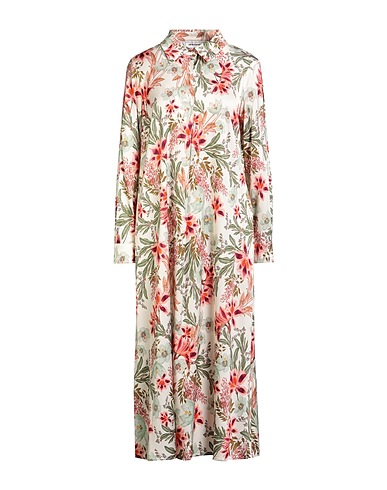 SHIRTAPORTER Vestito chemisier Verde chiaro 97% Viscosa, 3% Elastan