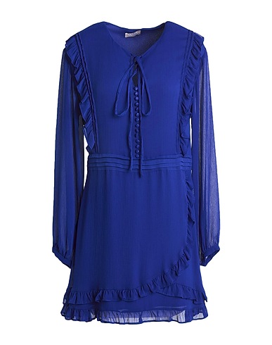 LIU •JO Short dress Bright blue 100% Polyester