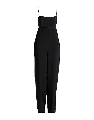 SUOLI Jumpsuits and Dungarees Black 83% Acetate, 17% Silk