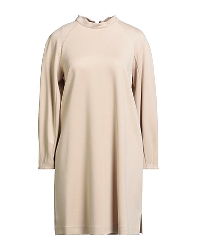 SUOLI Vestito corto Beige 67% Viscosa, 28% Poliammide, 5% Elastan