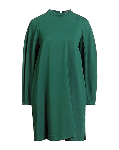 SUOLI Short dress Green 67% Viscose, 28% Polyamide, 5% Elastane