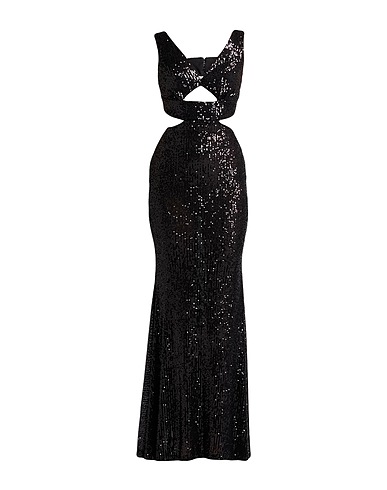 ATELIER LEGORA Long dress Black 70% Polyester, 30% Nylon