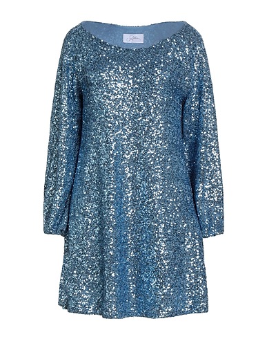 SOALLURE Kurzes Kleid Hellblau 95% Polyester, 5% Elastan