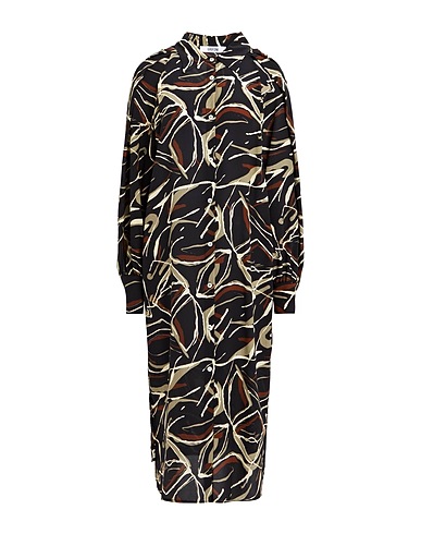 GRIFONI Midi dress Black 100% Silk
