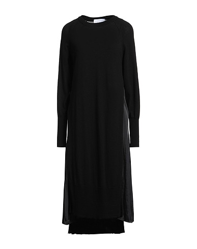 NUDE Knit dress Black 100% Virgin Wool