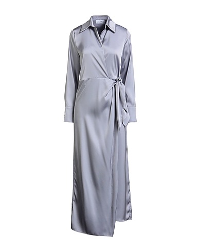 SOALLURE Long dress Grey 100% Polyester
