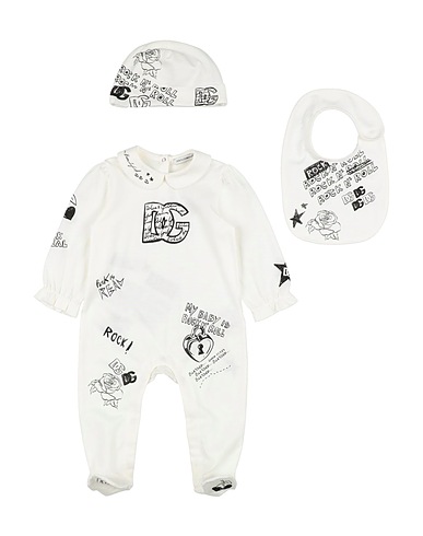 DOLCE&GABBANA Baby accessories set White 100% Cotton